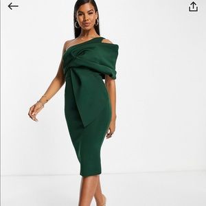 Asos forest green dress